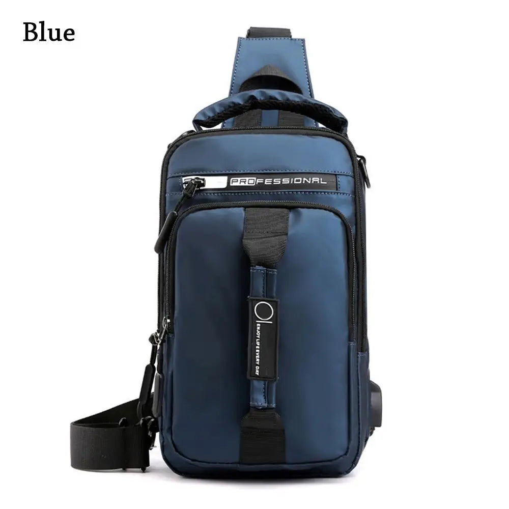 Anti-theft Chest Shoulder Bag with USB Port