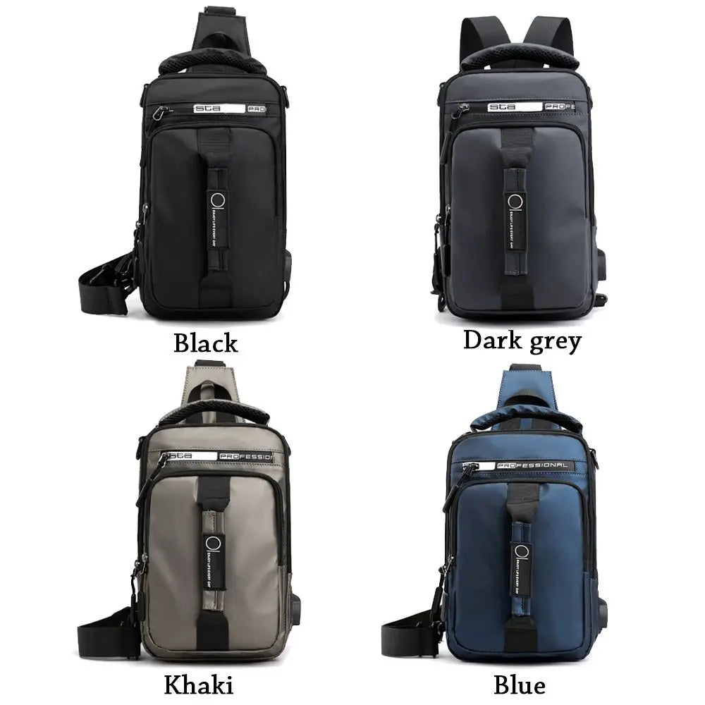Anti-theft Chest Shoulder Bag with USB Port