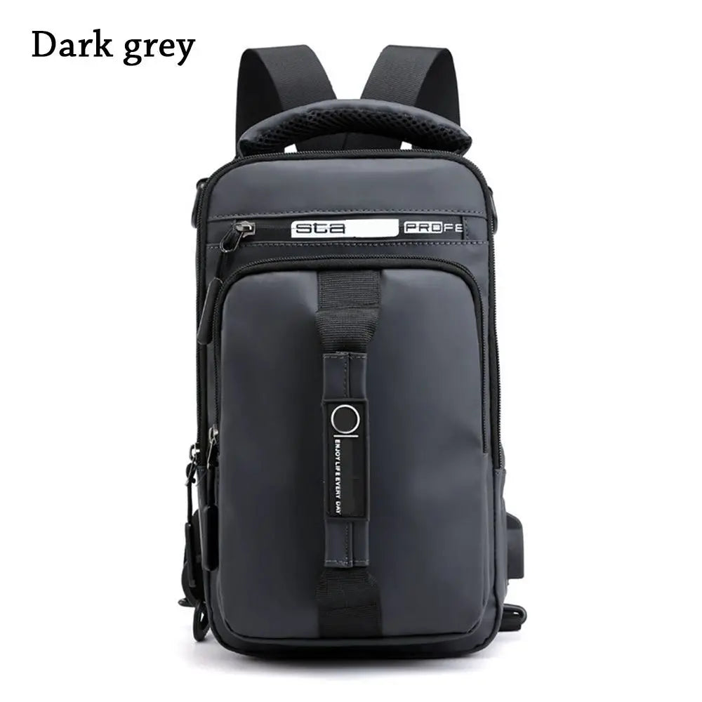 Anti-theft Chest Shoulder Bag with USB Port