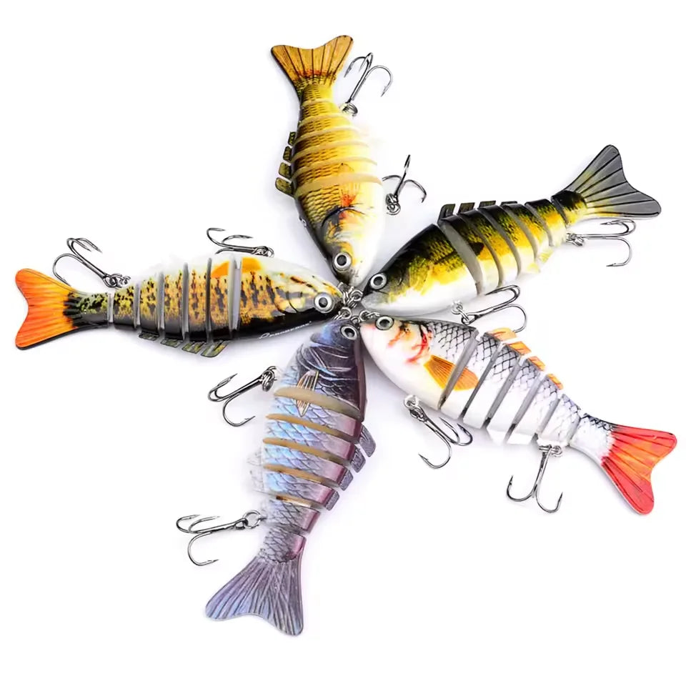 Multi Jointed Swimbait - Slow Sinking Segmented Bass Fishing Lure
