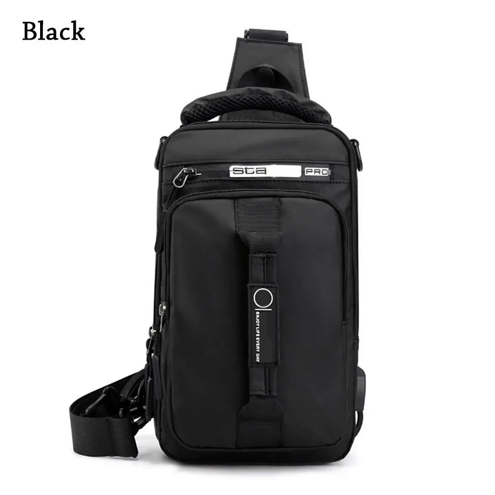 Anti-theft Chest Shoulder Bag with USB Port