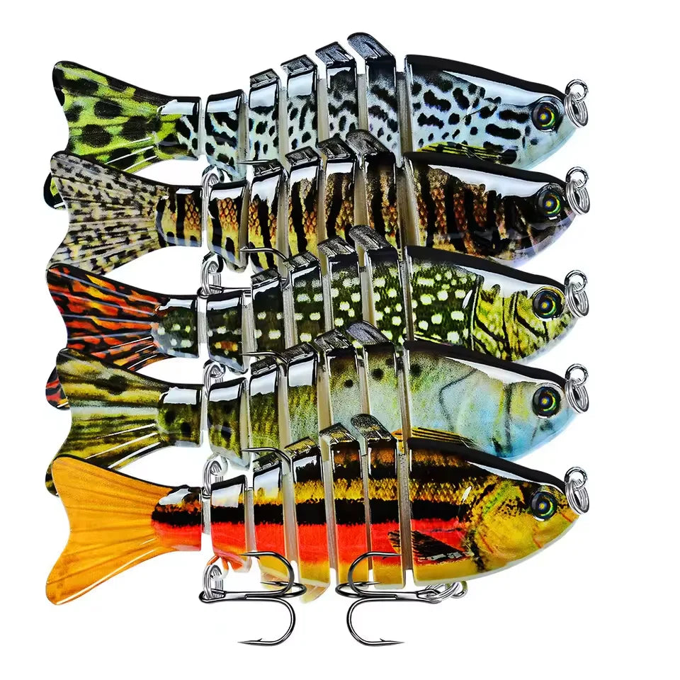 Multi Jointed Swimbait - Slow Sinking Segmented Bass Fishing Lure