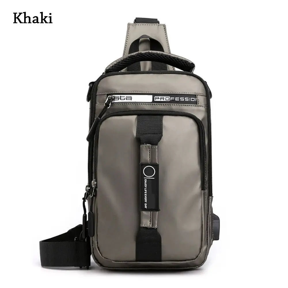 Anti-theft Chest Shoulder Bag with USB Port