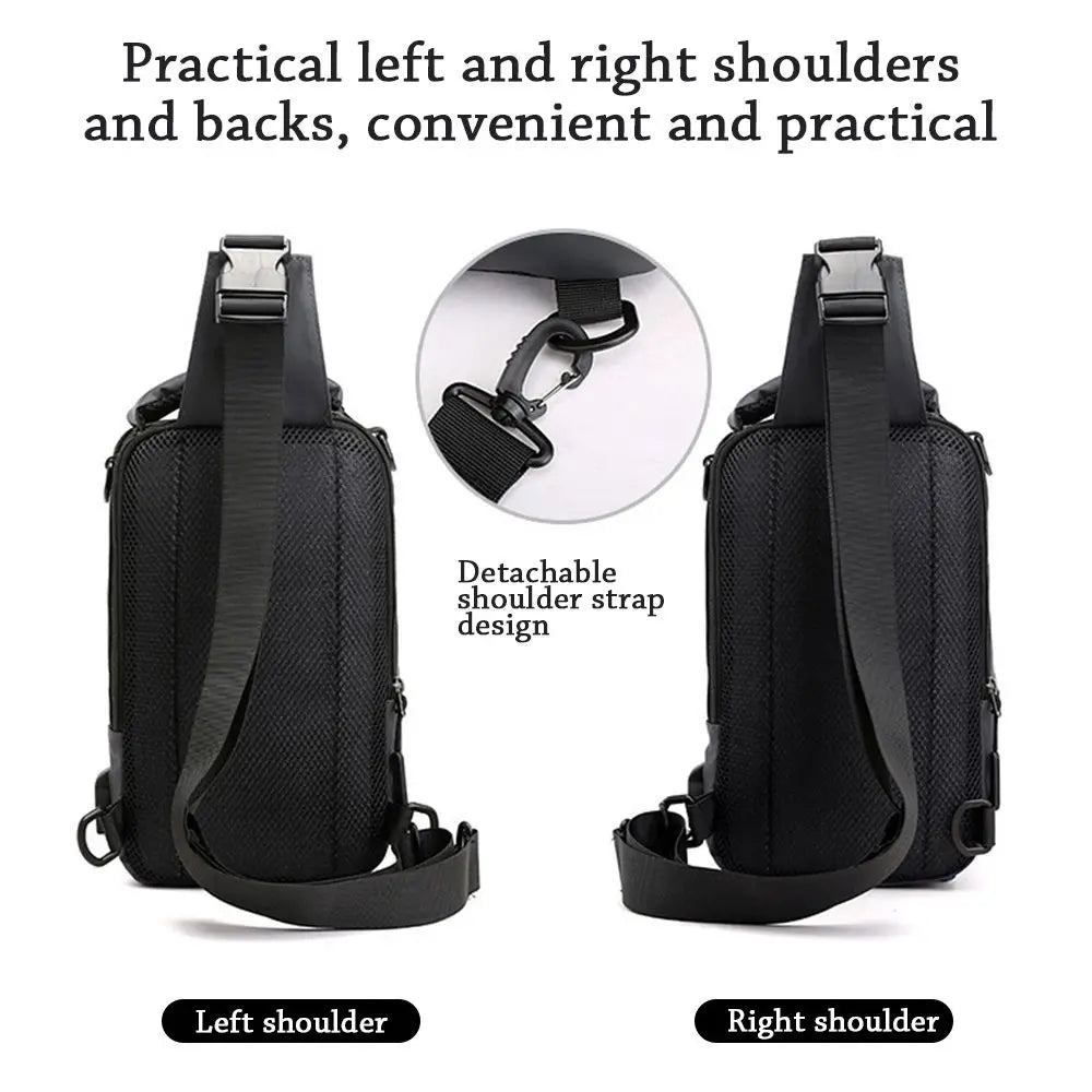 Anti-theft Chest Shoulder Bag with USB Port