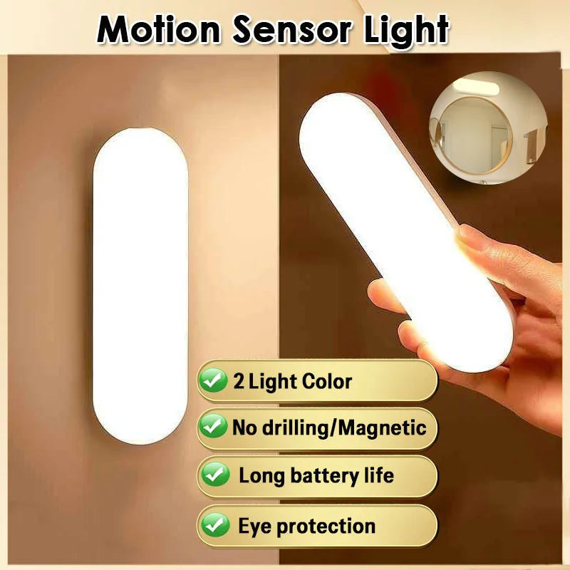 LED Motion Sensor Lamp - USB Rechargeable - Magnetic adhesion