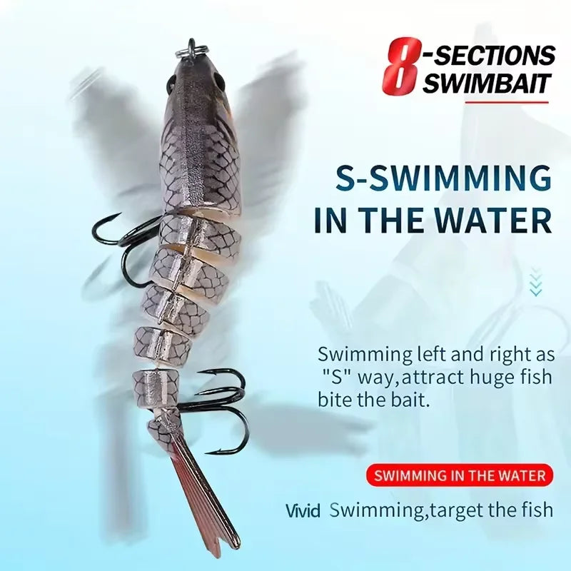 Multi Jointed Swimbait - Slow Sinking Segmented Bass Fishing Lure