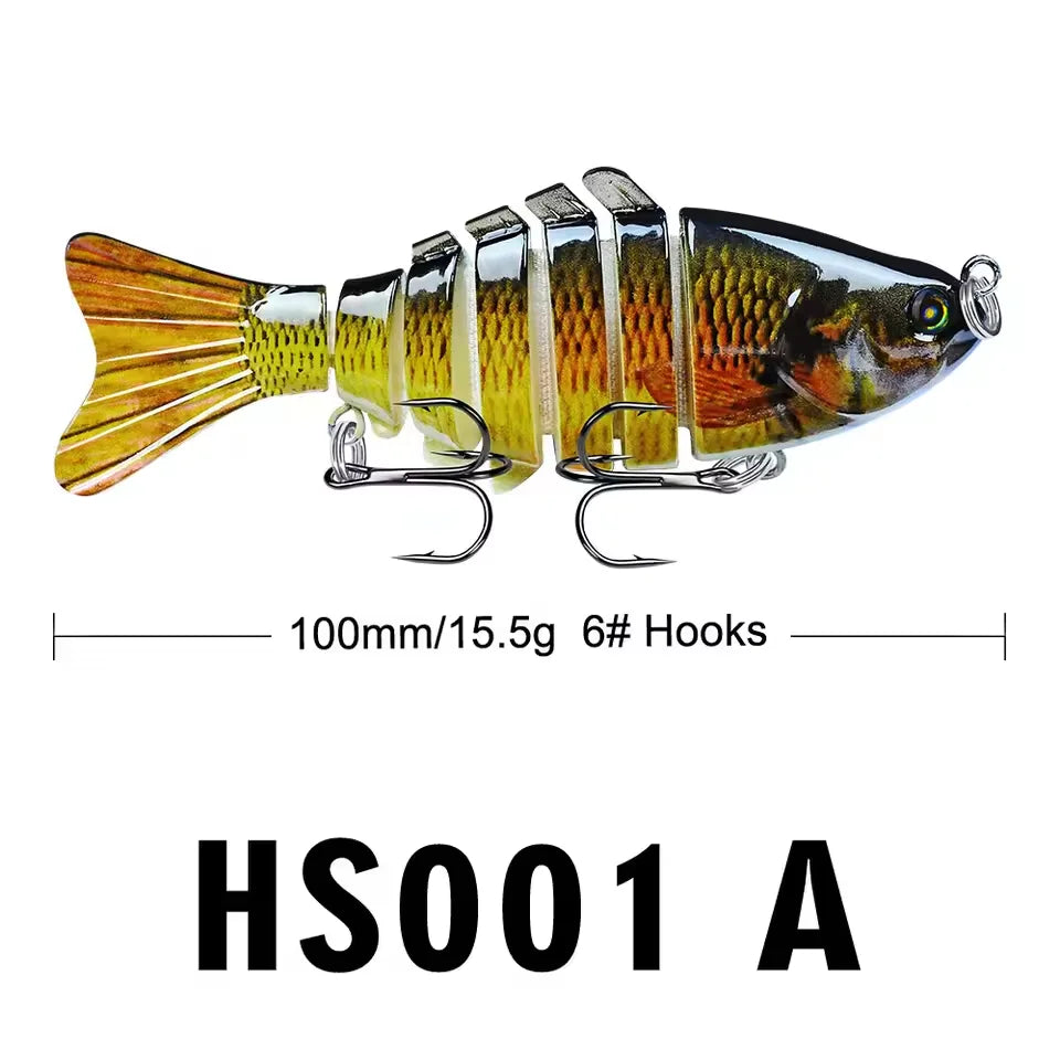 Multi Jointed Swimbait - Slow Sinking Segmented Bass Fishing Lure